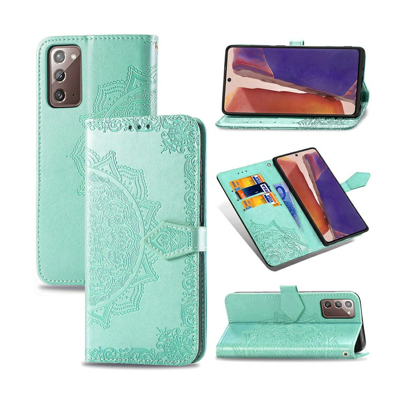 PU Leather Case Flip Stand Phone Cover with Card Slot for Samsung Galaxy Note 20