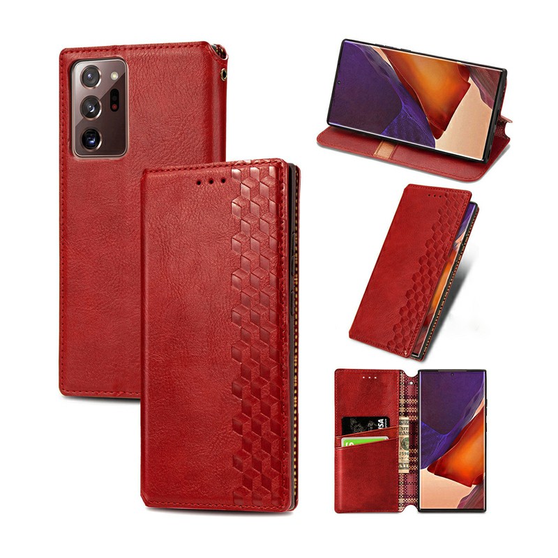Magnetic PU Leather Wallet Case with Holder Stand Function for Samsung Galaxy Note 20 Ultra