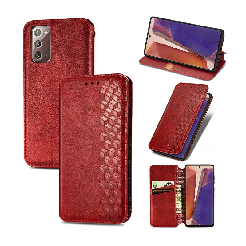 Leather Wallet Magnetic PU Case with Holder Stand Function for Samsung Galaxy Note 20