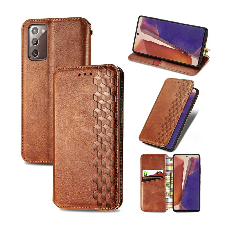 Leather Wallet Magnetic PU Case with Holder Stand Function for Samsung Galaxy Note 20