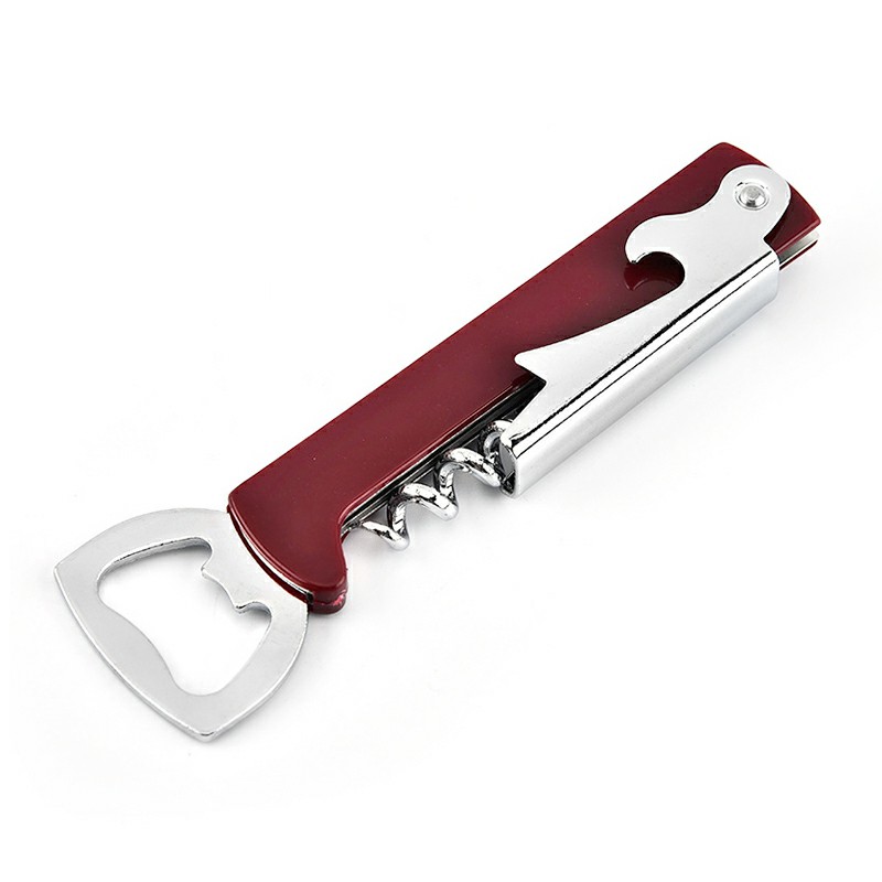 Multifunctional PP Plastic Handle Wine Opener Stainless Steel Beer Opener