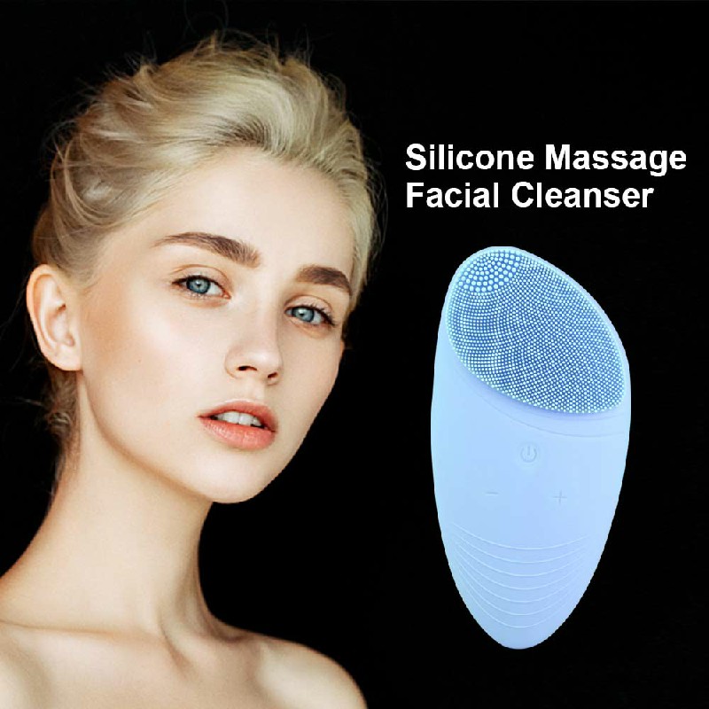 Silicone Electric Face Cleansing Brush Facial Skin Cleaner Cleaning Massager