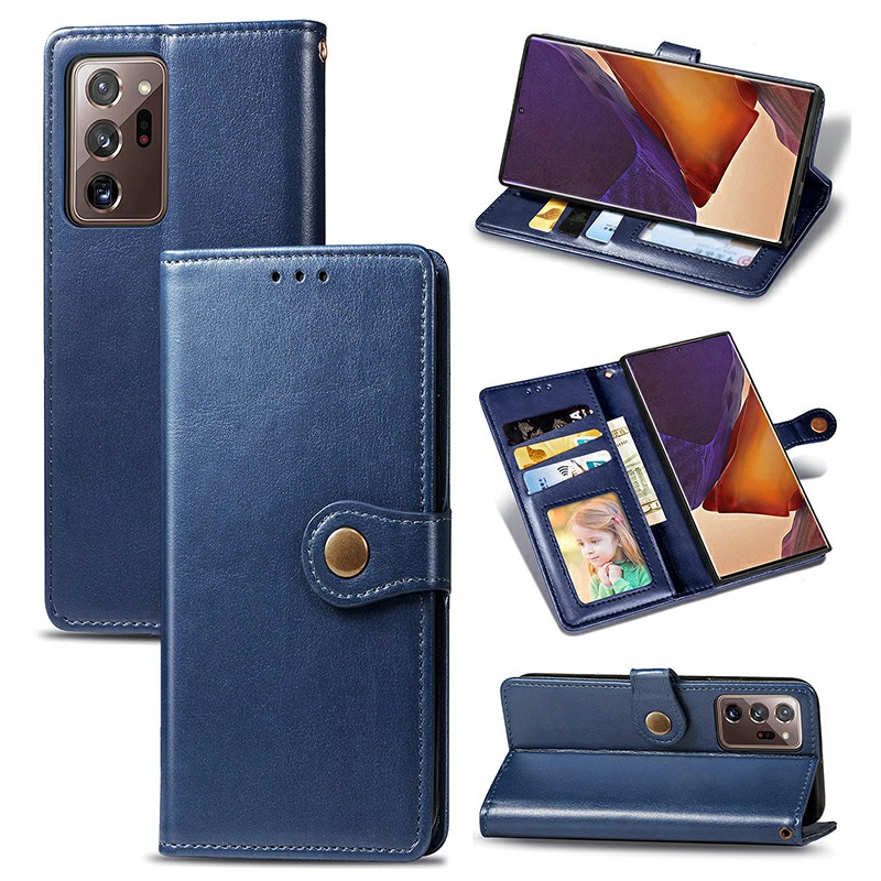 PU Leather Case Flip Stand Wallet Card Case for Samsung Galaxy Note 20 Ultra