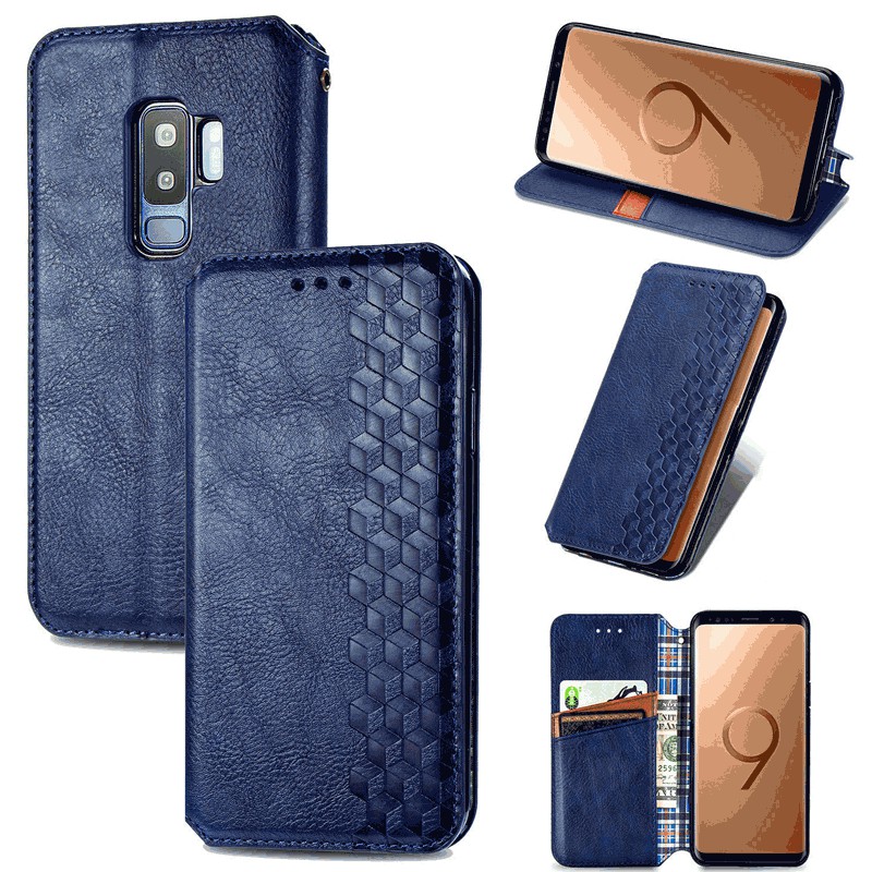 Magnetic PU Leather Wallet Case Flip Stand Cover for Samsung Galaxy S9 Plus