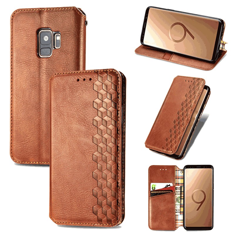 Magnetic PU Leather Wallet Case Flip Stand Cover for Samsung Galaxy S9