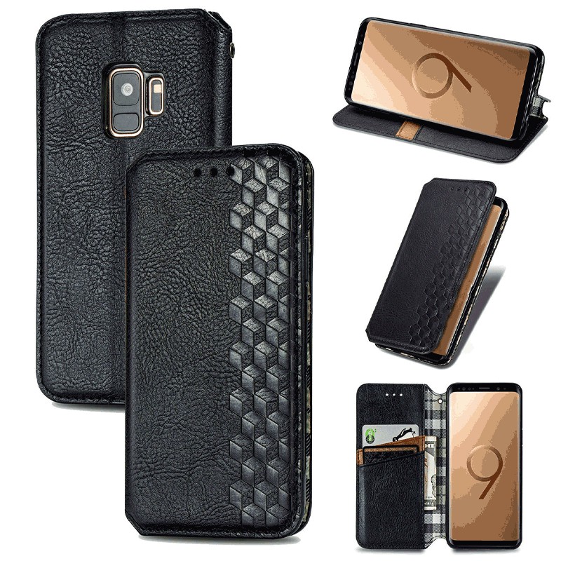 Magnetic PU Leather Wallet Case Flip Stand Cover for Samsung Galaxy S9