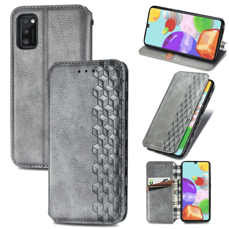 Leather Wallet Case Flip Stand Cover Magnetic Buckle for Samsung Galaxy A41