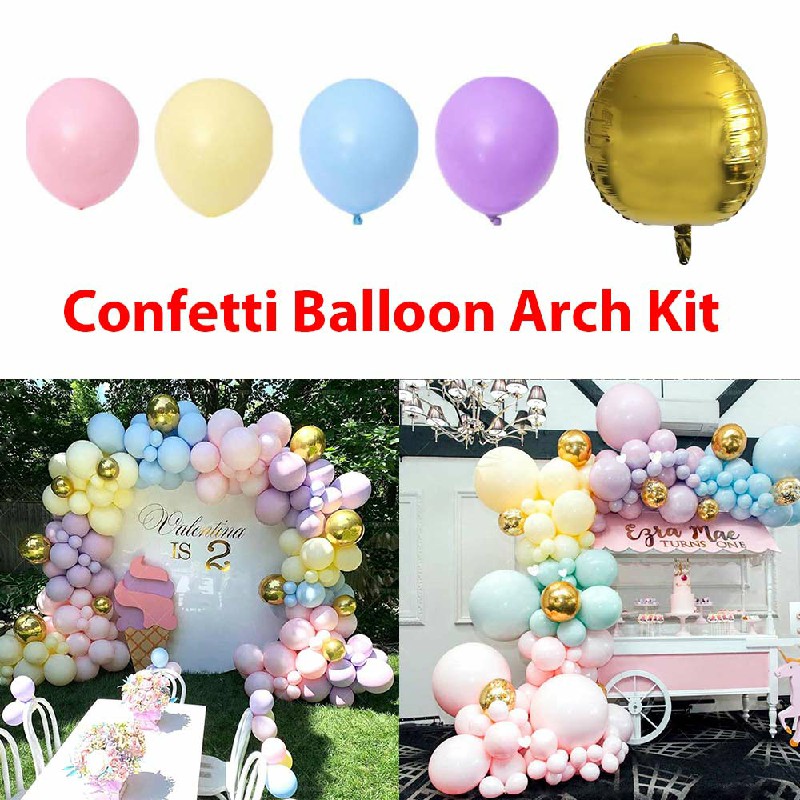 Latex Balloons Arch Kit Chrome Macaron Balloon Wedding Birthday Party Garland Decor