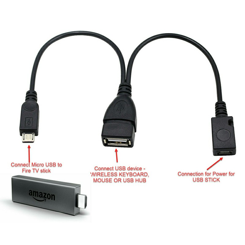 USB Port OTG Adapter for AMAZON FIRE TV STICK 2 TV 3 4K Samsung Andriod Micro USB