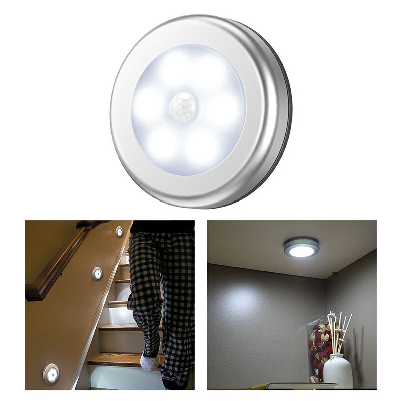 3 pcs Motion Sensor Lights PIR Wireless Night Light Battery Cabinet Stair Lamp