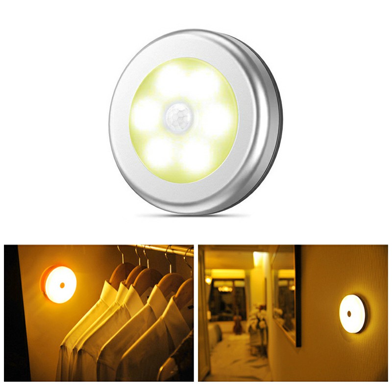 3 pcs Motion Sensor Lights PIR Wireless Night Light Battery Cabinet Stair Lamp