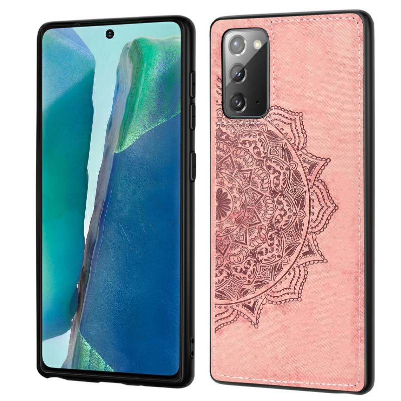 Mandala Embossed Fabric Phone Case TPU + PC Case for Samsung Galaxy Note 20