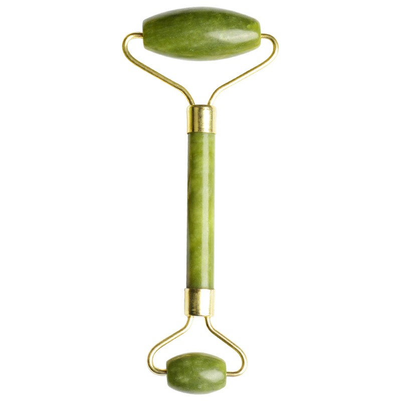 Anti Aging Jade Roller Facial Therapy Natural Jade Stone Facial Roller Double Neck Healing Slimming Massager