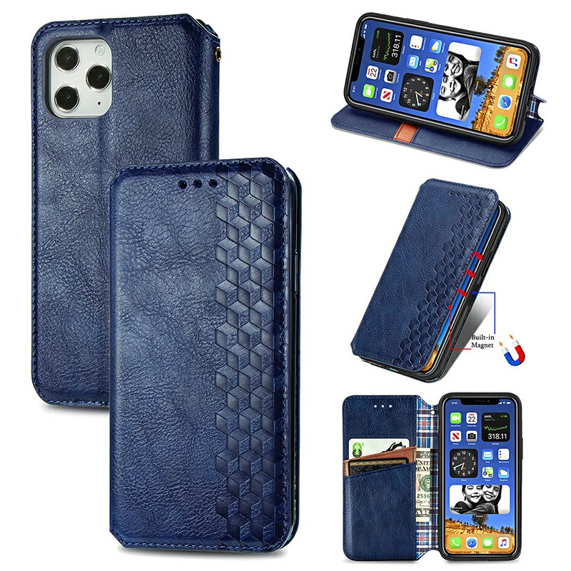Three-dimensional Graphics Embossed Cover Magnetic PU Wallet Case with Stand Holder for iPhone 12 Pro