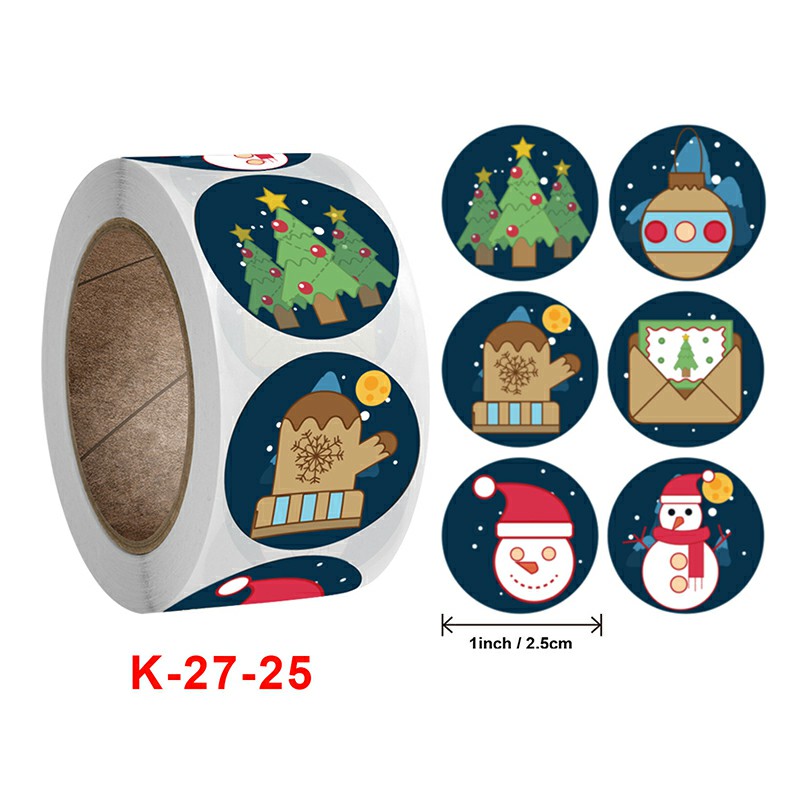 Merry Christmas Happy Xmas Labels Stickers Gift Craft Adhesive Box Sticker