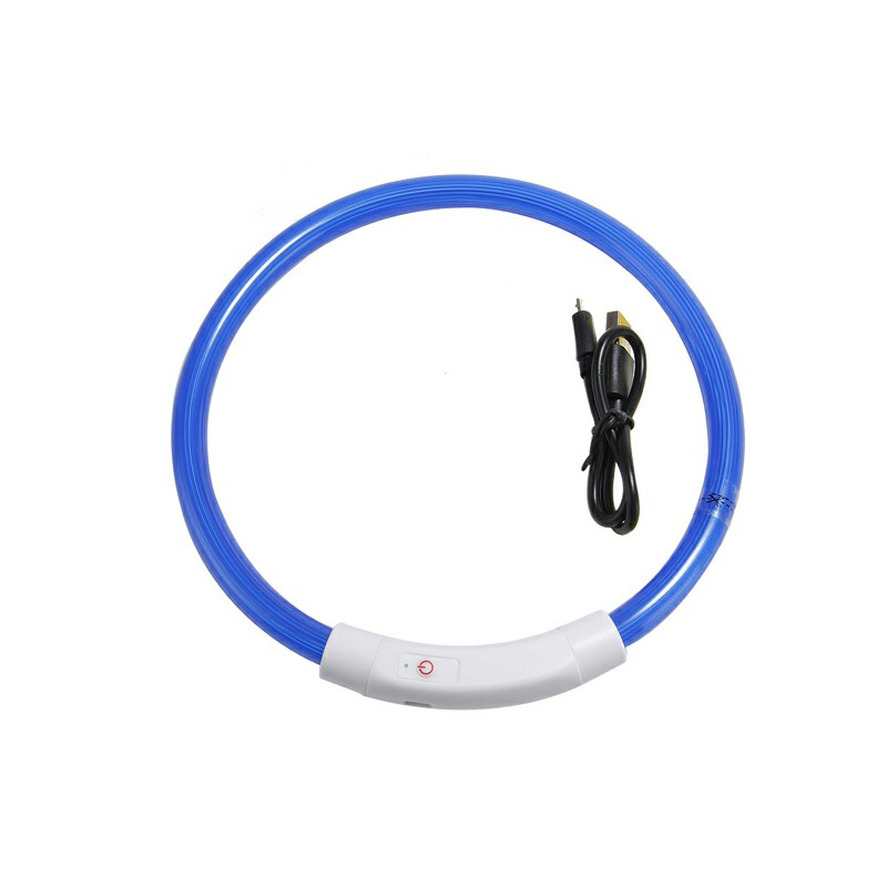 USB Rechargeable Pet Dog Collar LED Flashing Light Up Safety Belt Waterproof