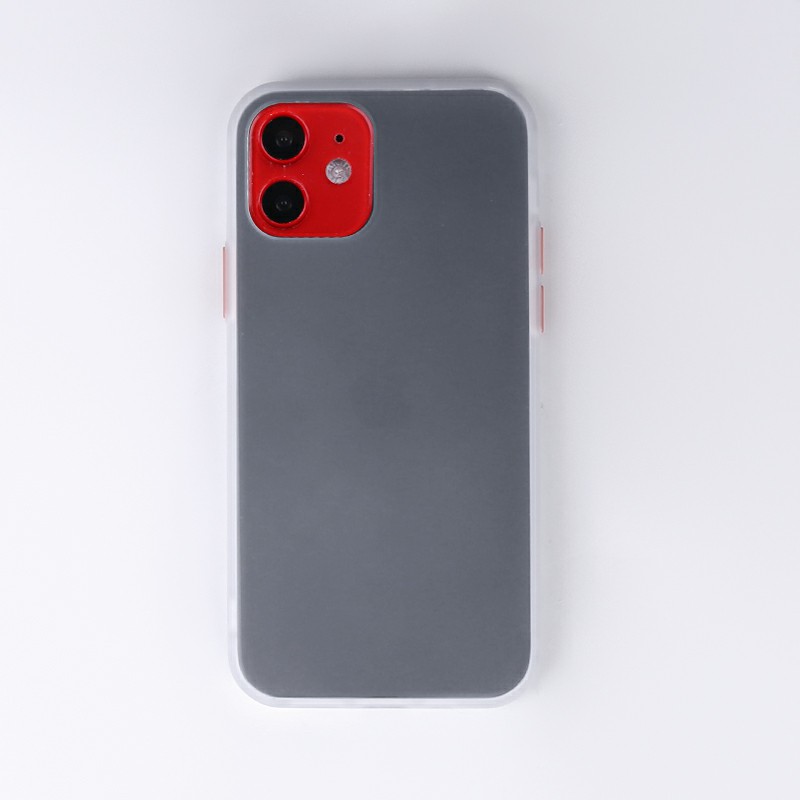 Contrast Color Key Frosted Feel Back Case Phone Cover for iPhone 12 Mini
