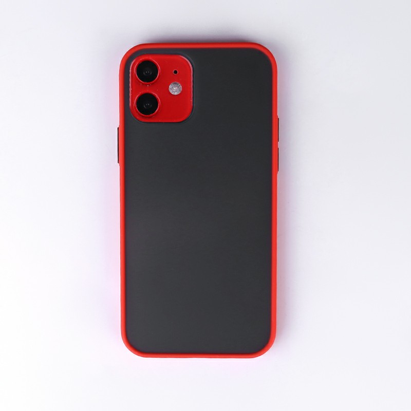 Contrast Color Key Frosted Feel Back Case Phone Cover for iPhone 12 Mini