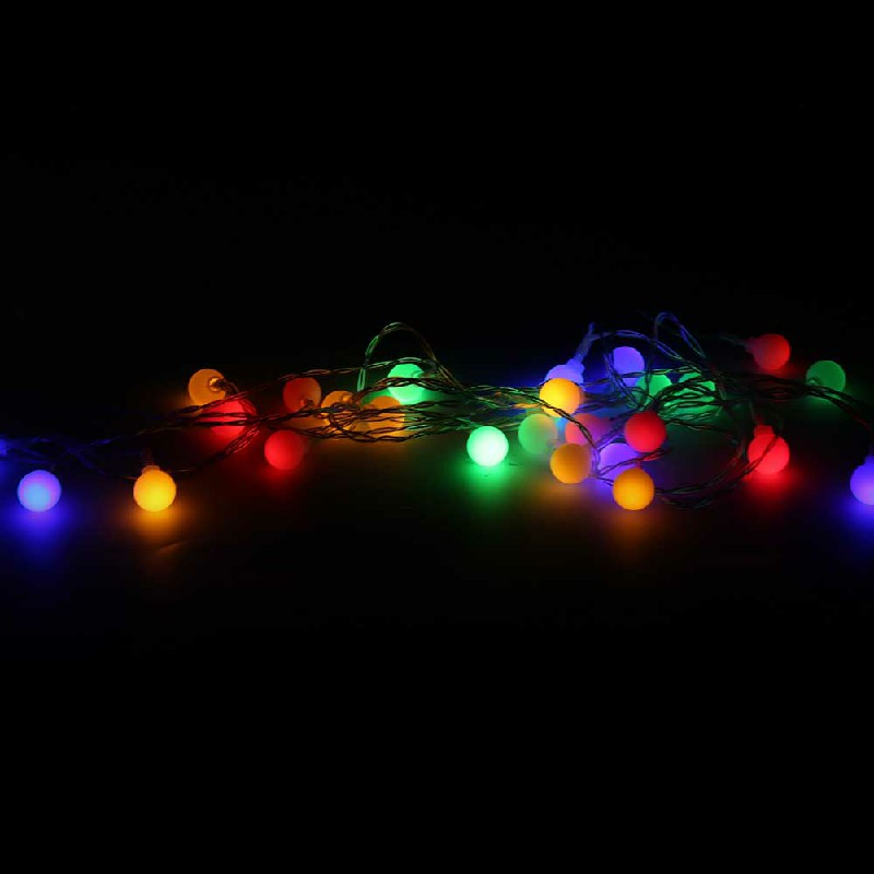 3m 20 LEDs Globe Bulb Ball Fairy String Lights Mains Plug In Garden Outdoor Indoor Xmas - Color Light