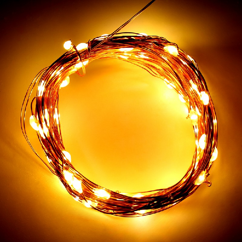USB Plug In DIY Micro Copper Wire Fairy String Lights Home Xmas Coloured Light