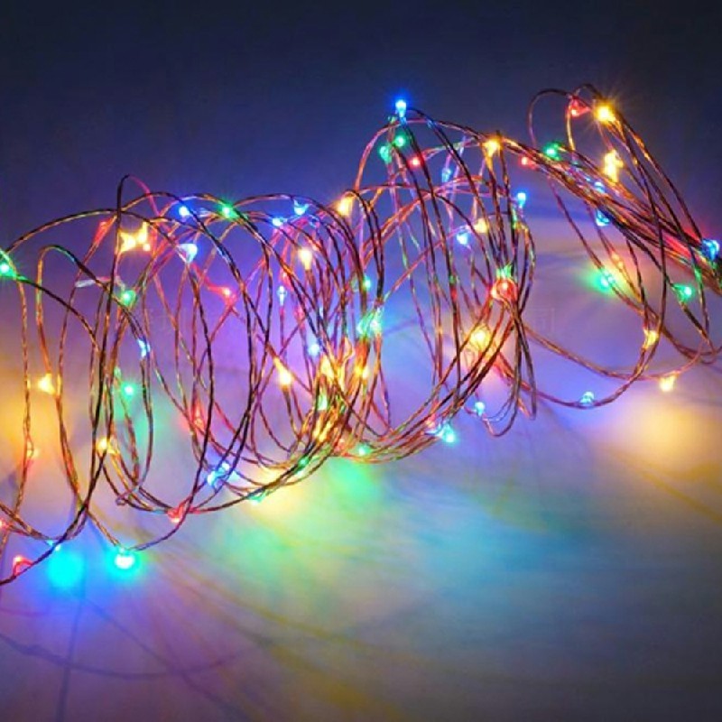 USB Plug In DIY Micro Copper Wire Fairy String Lights Home Xmas Coloured Light