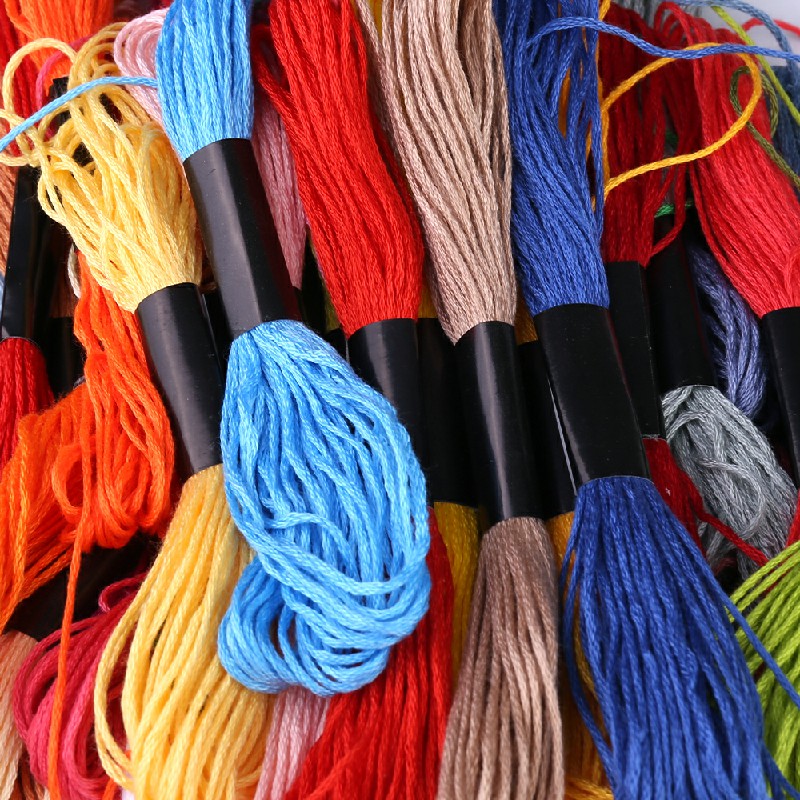100 Color Egyptian Cross Stitch Cotton Sewing Skeins Embroidery Thread Floss