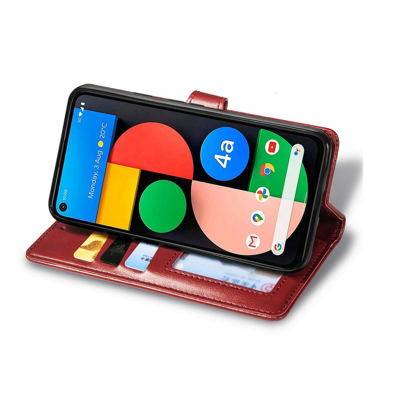 Magnetic PU Leather Wallet Flip Stand Case Cover for Google Pixel 4a 5G