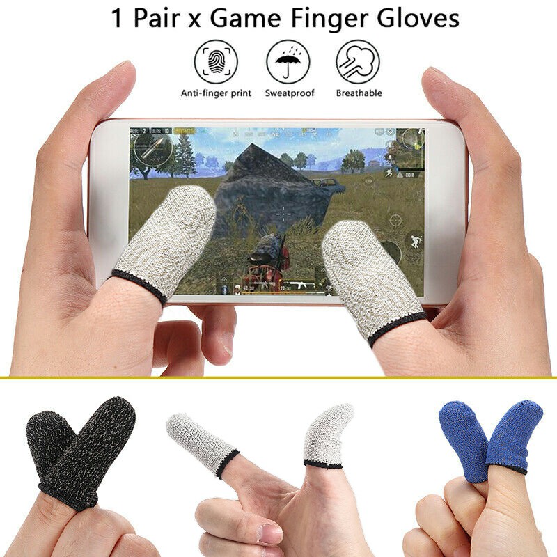 1 Pair Mobile Game Sleeve Smart Touch Screen Finger Gaming Gloves