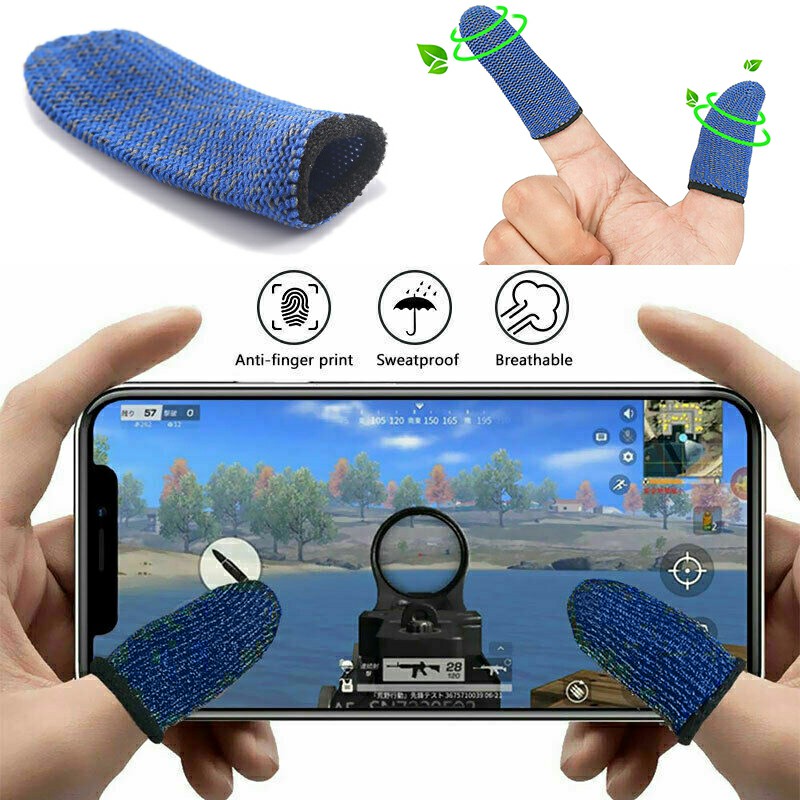 1 Pair Mobile Game Sleeve Smart Touch Screen Finger Gaming Gloves