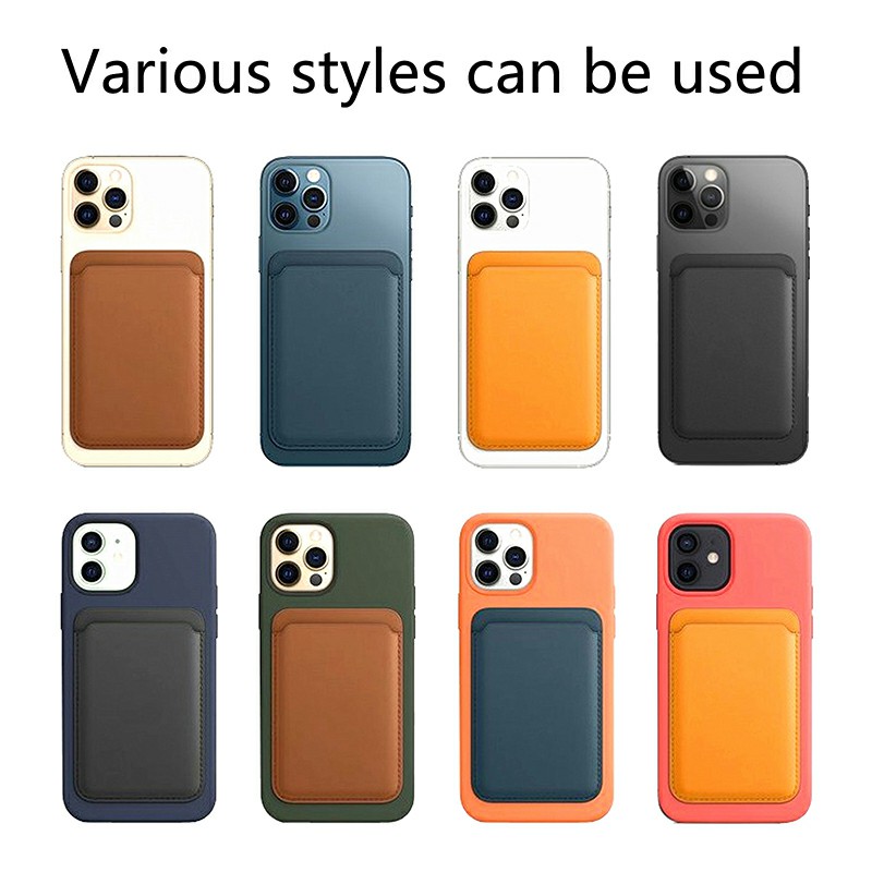 Magnetic PU Leather Magsafe Card Holder for iPhone 12 mini/12/12Pro/12Pro Max