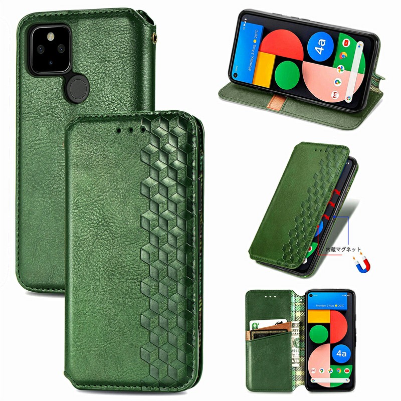 Magnetic Buckle PU Leather Wallet Case Cover for Google Pixel 4a 5G