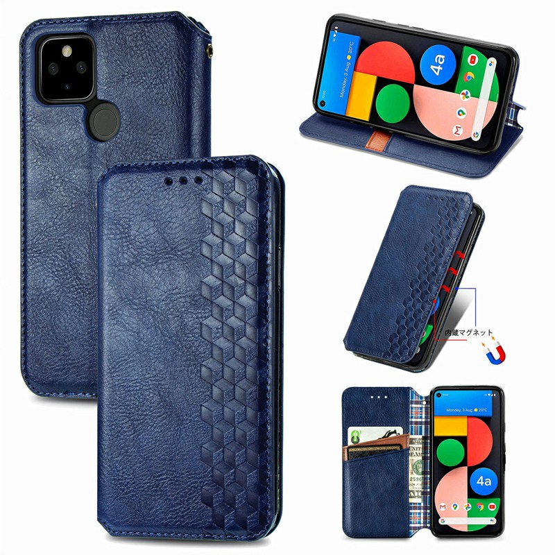 Magnetic Buckle PU Leather Wallet Case Cover for Google Pixel 4a 5G