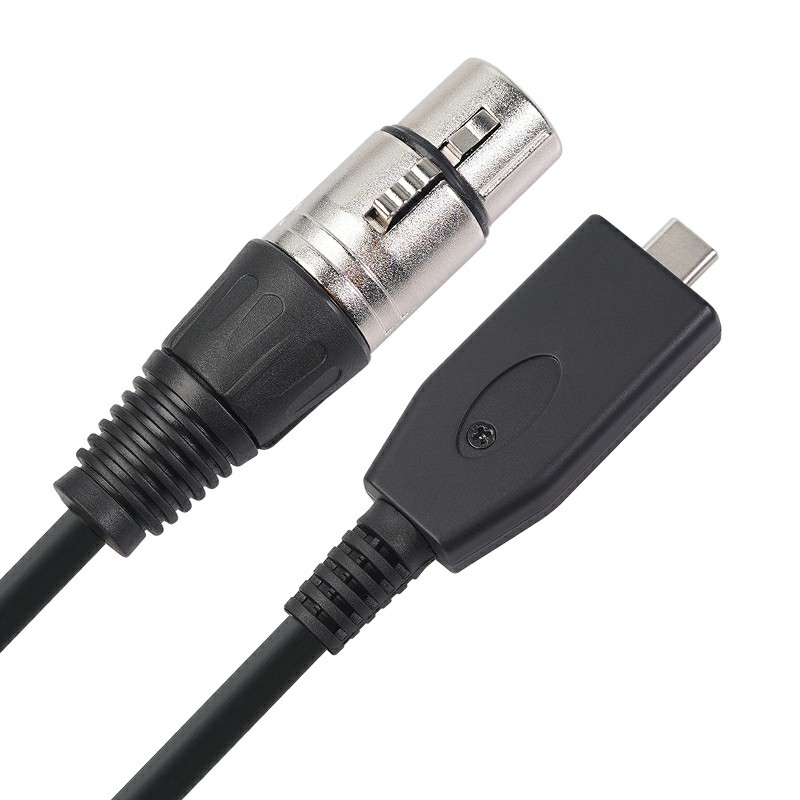 XLR to USB C Microphone Cable for Sumsung Huawei Google USB Type C Devices - 3M