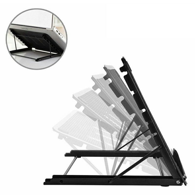 Adjustable Laptop Stand Folding Portable Mesh Desktop iPad Holder Office Support