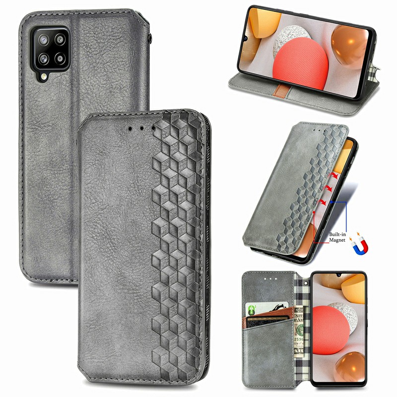 Magnetic Buckle PU Leather Wallet Flip Stand Case Cover for Samsung Galaxy A42 5G