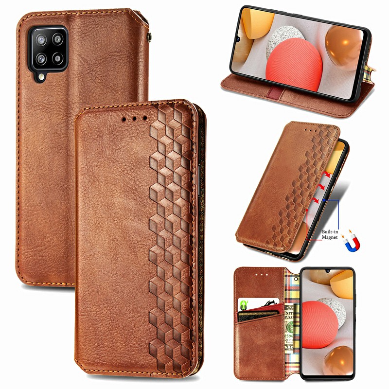 Magnetic Buckle PU Leather Wallet Flip Stand Case Cover for Samsung Galaxy A42 5G