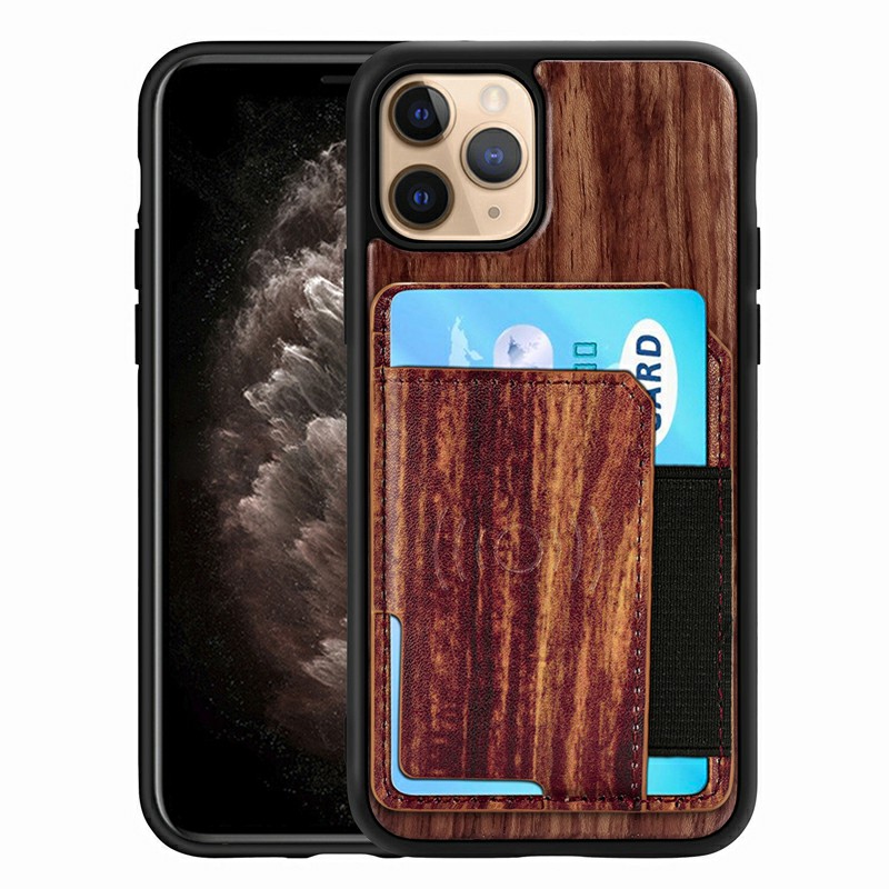 Real Natural Wood Phone Case Protective Back Cover for iPhone 11 Pro