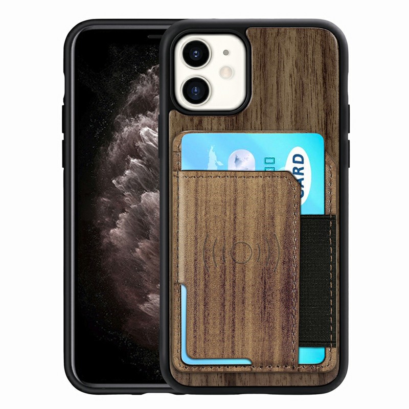 Real Natural Wood Phone Case Protective Back Cover for iPhone 11