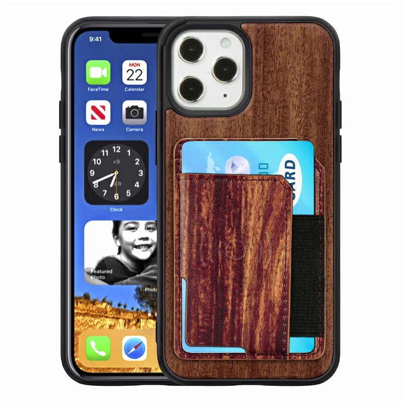 Real Natural Wood Phone Case Protective Back Cover for iPhone 12 Pro Max