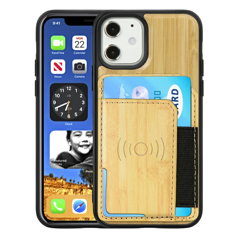 Real Natural Wood Phone Case Protective Back Cover for iPhone 12 Mini