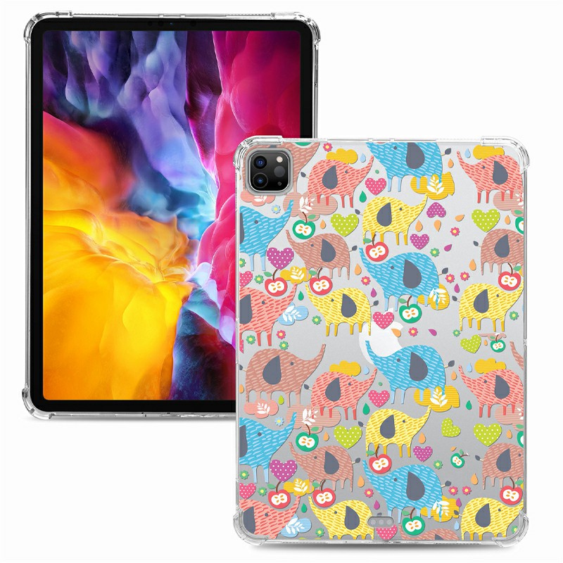 Soft TPU Painted Protective Back Cover Snap-on Case for iPad 12.9 inch