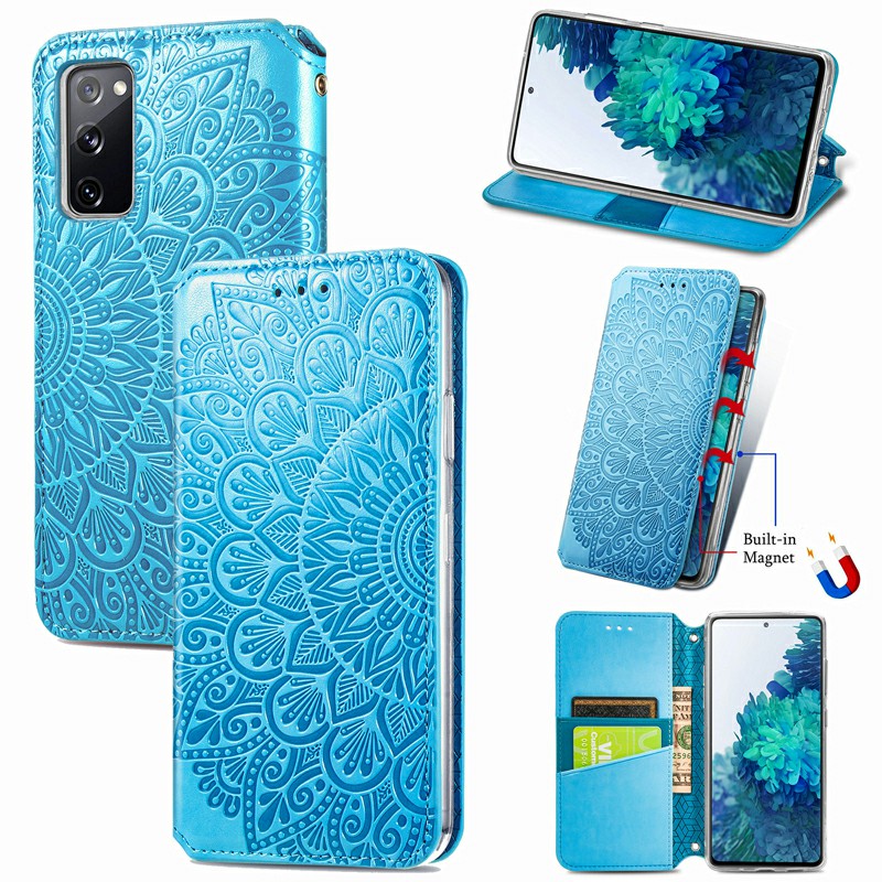 Magnetic PU Leather Wallet Case Flip Card Cover for Samsung Galaxy S20 Fe