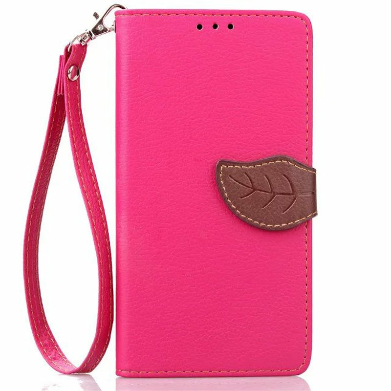 Leaf Clasp Magnetic Stand Flip Leather Case Cover for Samsung Galaxy S7 Edge