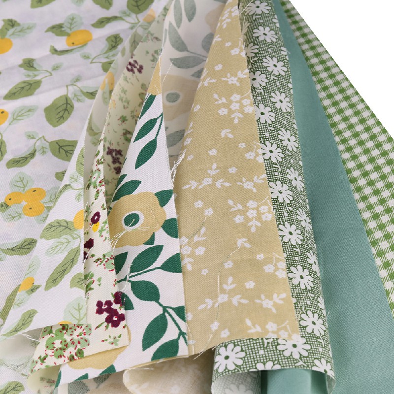 DIY 7PCS Bundles Fabric Fat Quarters Cotton Floral Dress Craft Quilt Sewing 50 x 50cm