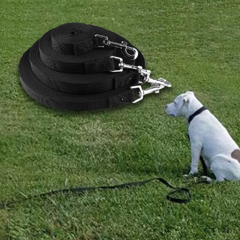 Dog Training Lead Strong Rope Webbing Halter Control Leash Recall 30M x 2cm