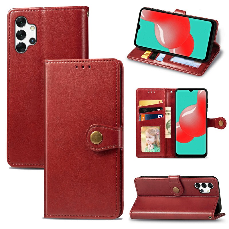 Magnetic Closure PU Leather Wallet Case Cover for Samsung Galaxy A32 5G