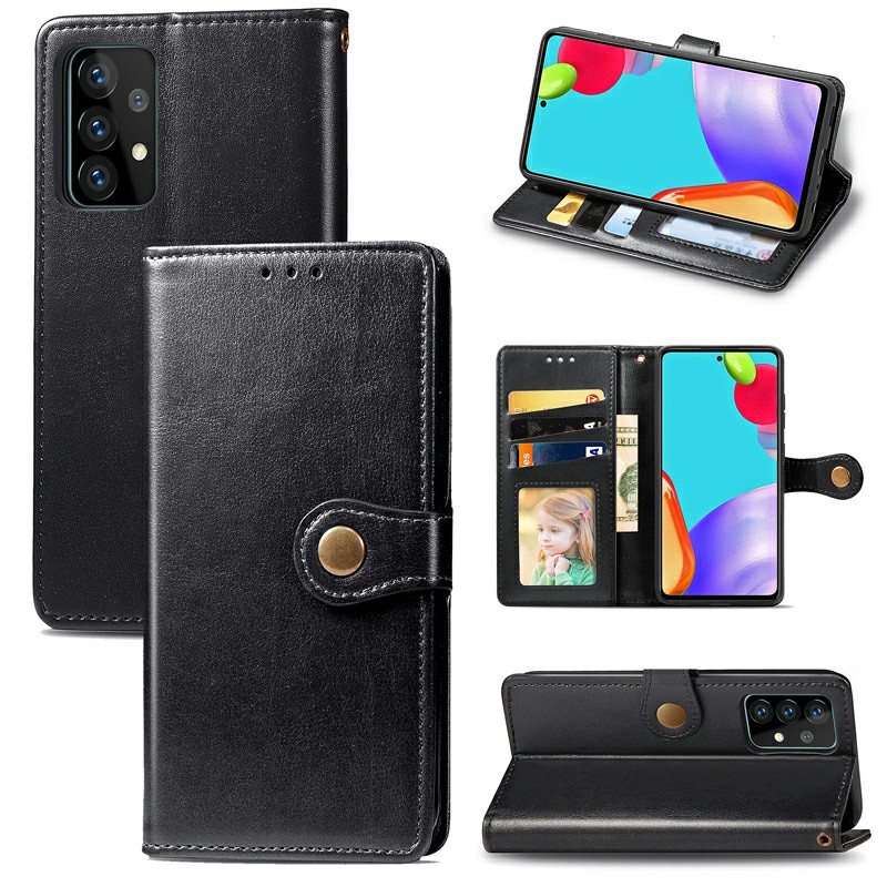 Magnetic Closure PU Leather Wallet Case Cover for Samsung Galaxy A52