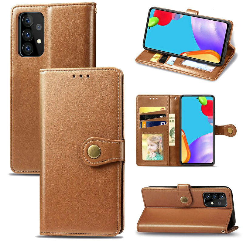 Magnetic Closure PU Leather Wallet Case Cover for Samsung Galaxy A52