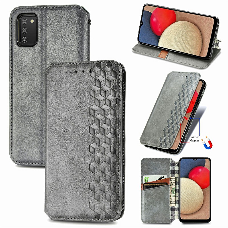 Magnetic PU Leather Wallet Case Flip Stand Cover for Samsung Galaxy A02S