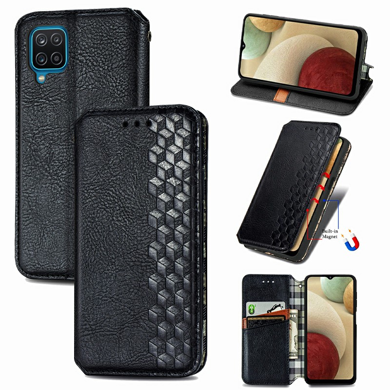 Wallet Card Case Magnetic PU Leather Flip Cover for Samsung Galaxy A12